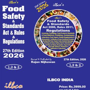 ILBCO's Food Safety & Standards Act Rules Regulations (27th Edition 2026) (3504 pages in 3 hard bound volumes)by Rajan Nijhawan